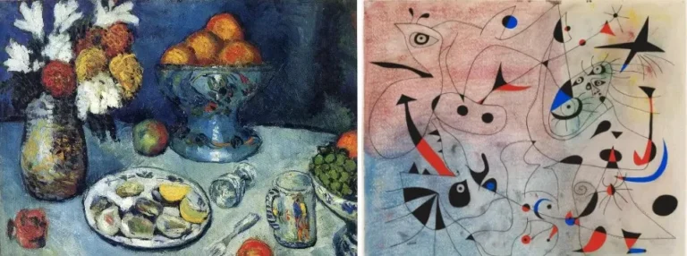 Opere di Pablo Picasso e di Joan Mirò
