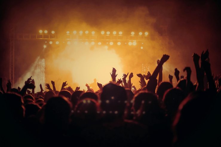 Folla di ragazzi presente ad un concerto
