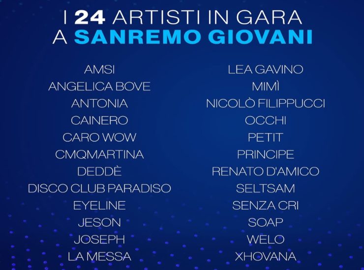 lista cantanti sanremo giovani
